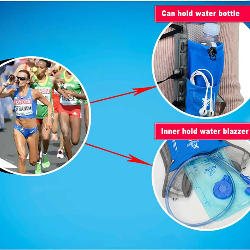 Велопоходная сумка WAKYME Marathon спортивный рюкзак для бега жилет 2 л гидратация