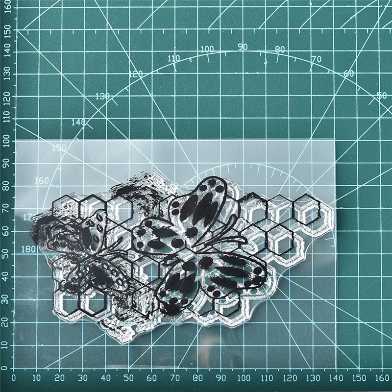 Геометрическая Бабочка прозрачные штампы 2019 резиновая Прозрачная силиконовая