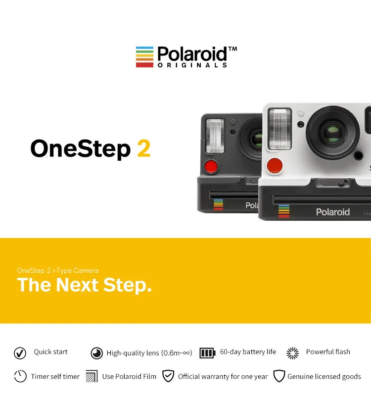 Горячая точка Polaroid фотография Onestep2 VF+ радужной камеры Райдера для Onestep2 в черно-белом цвете