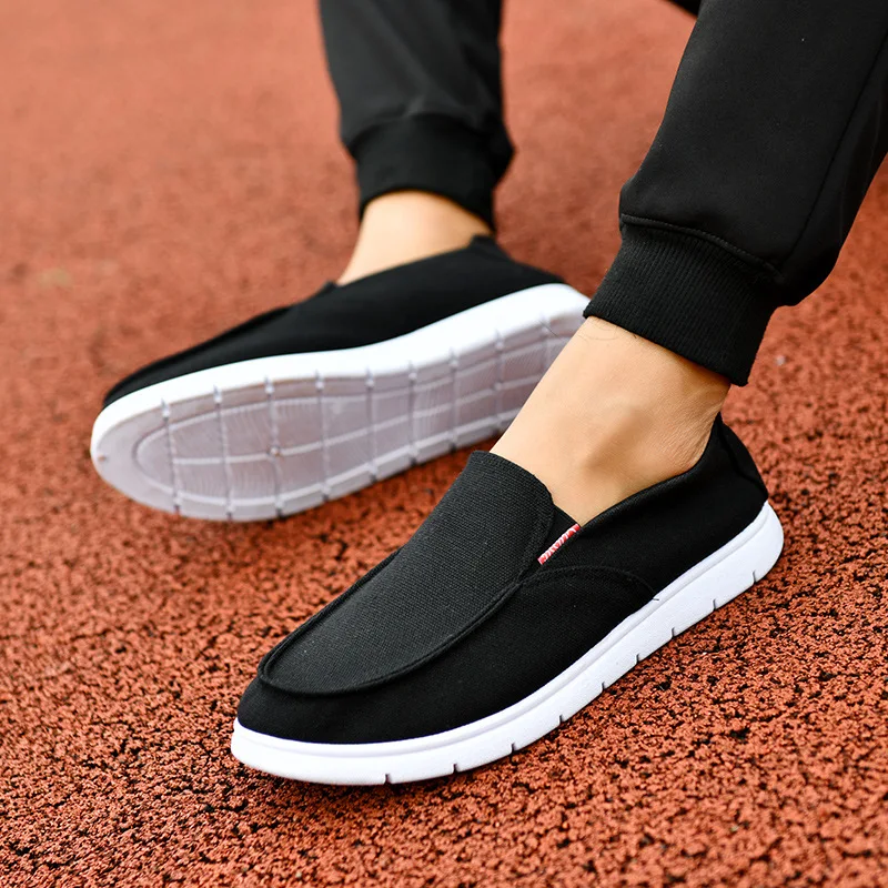 New Loafers Men Casual Shoes Sneakers star Summer Canvas White Anti-Slip Chaussure Homme Comfortable Man Flats | Обувь