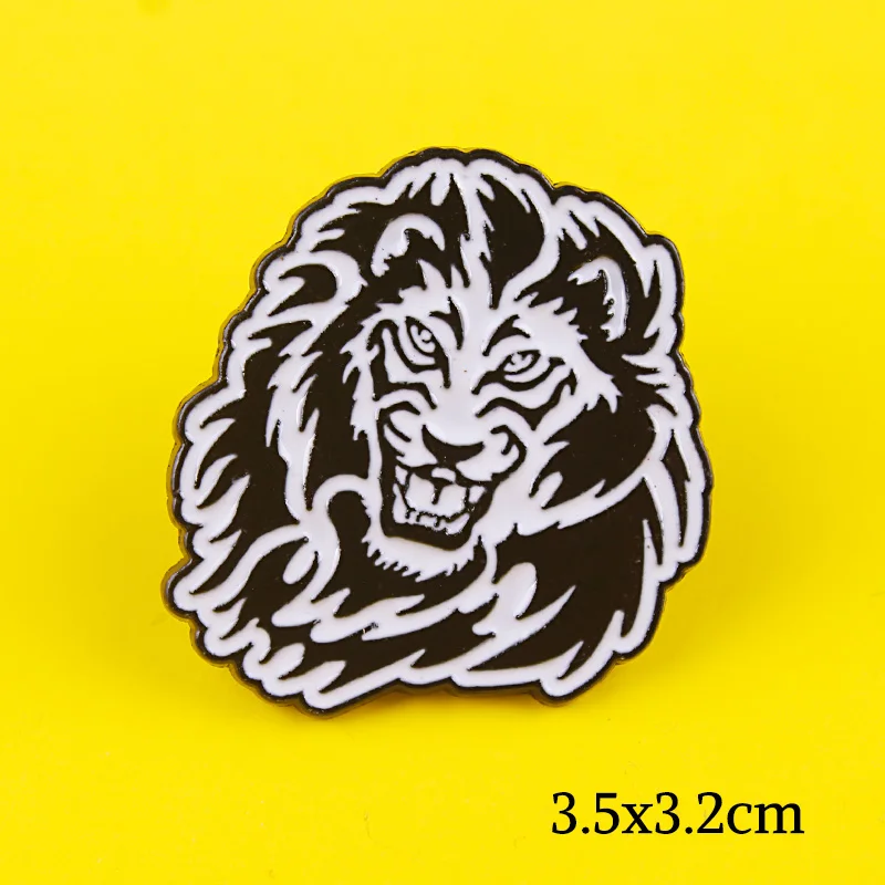 Брошь в виде животного стиле панк значки волка на рюкзак набор значков для одежды