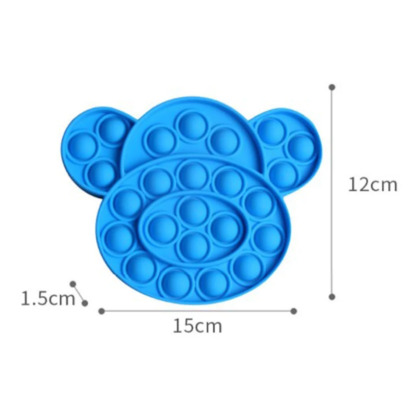 

New Push Bubble Sensory Fidget Toys Silicone Stress Reliever Toy Squeeze Toy