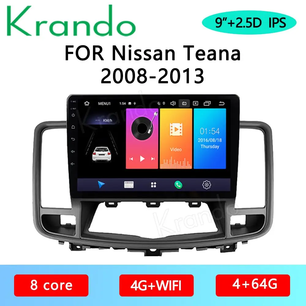 Krando Android 10 0 9 &quotIPS полный сенсорный автомобильный мультимедийный радио для Nissan Teana