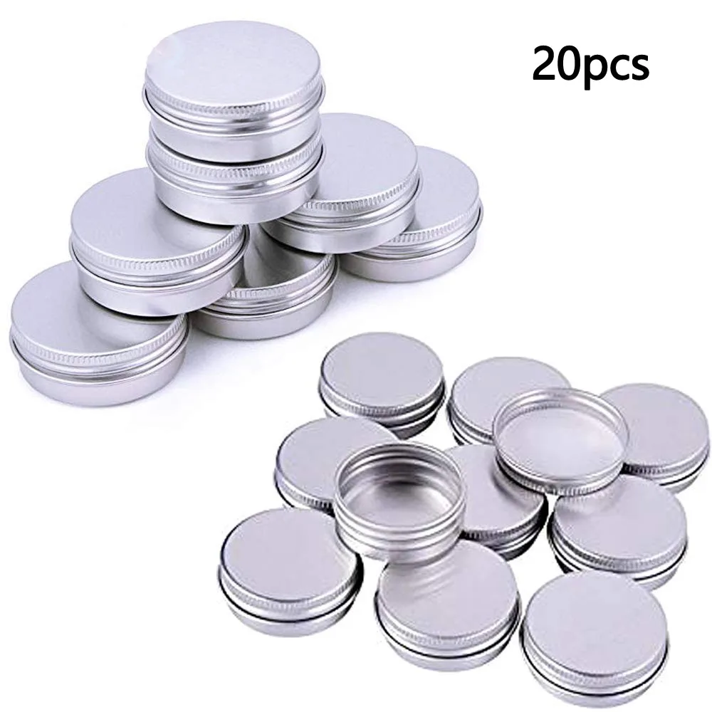 Многоразовые контейнеры пустая алюминиевая Косметическая Серебристая коробка