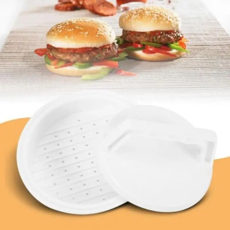 

NEW Round Shape Hamburger Press Food-Grade Plastic Hamburger Meat Beef Grill Burger Press Patty Maker Mold Mould Kitchen Tools