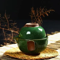 authentic ice crack glaze express cup kung fu tea set a complete set of one pot one cup portable travel bubble teapot
