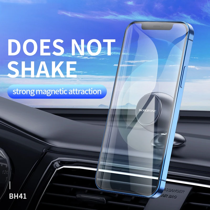BOROFONE Universal Magnetic Car Phone Holder Mount 360 Rotation Mobile Phone Holder Stand For poco f3 x3 pro iPhone 12 redmi not