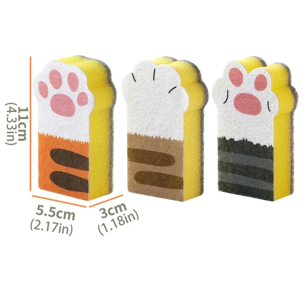 

3pcs/set Wash Sponge Multi Use Sponges For Cleaning Thick High Foam Brush Kit Sponges For Dishes Kitchen Cleaning Brush