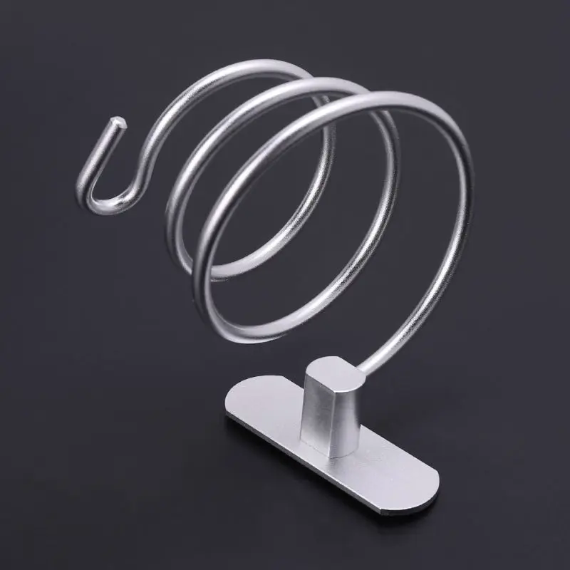 Настенный держатель для фена самоклеящаяся алюминиевая полка ванной комнаты без