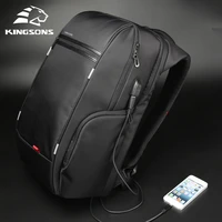 Kingsons 15 17  Laptop Backpack External USB Charge Computer Backpacks Anti-theft Waterproof Bags for Men Women