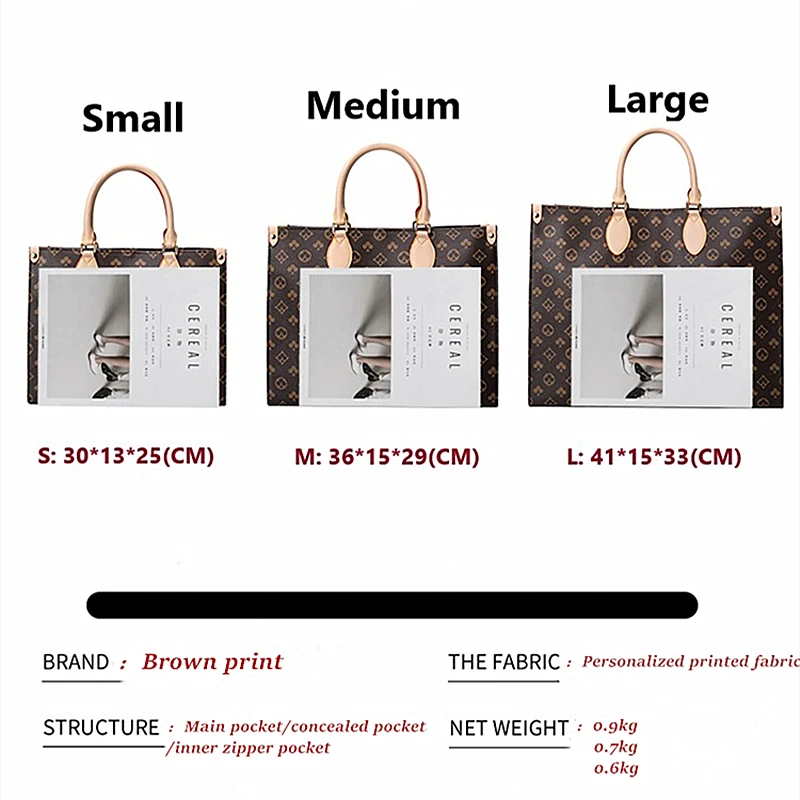 

Famous Luxury New Printed Color Matching Phopping Bag Women's Bag Fashion Tote Handbags Large Capacity One-Shoulder Handbags