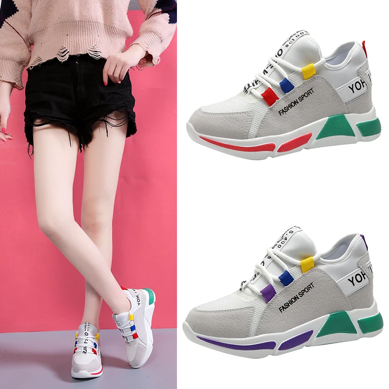 

Туфли женские эластичные, дышащие, на толстой подошве, Повседневная Удобная спортивная обувь, осень 2020