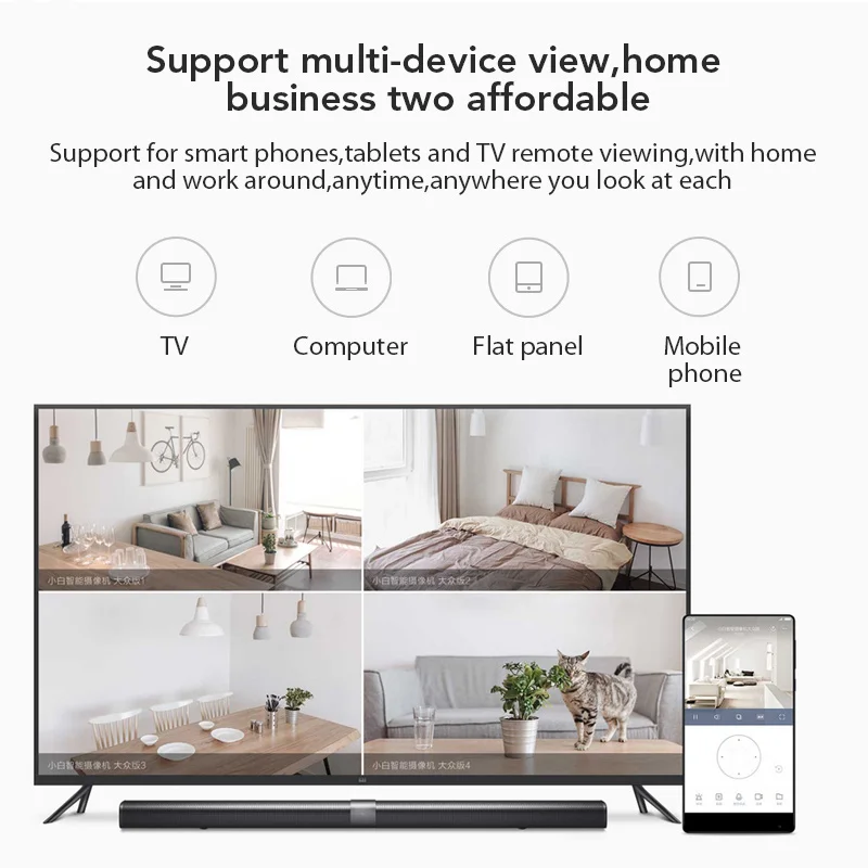 Xiaobai смарт-камера популярная версия 1080P HD беспроводная Wifi инфракрасная камера