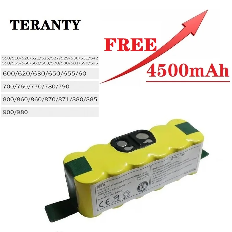 

Аккумулятор Ni-MH для iRobot Roomba, 14,4 В, 3500 мАч, для iRobot Roomba 500, 510, 530, 532, 534, 535, 540, 550, 560, 562, 570, 580, 600, 610, 700, 760, 770, R3