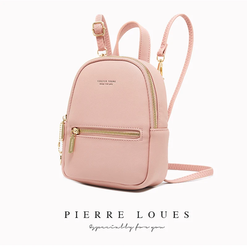 Женский мини рюкзак из мягкой искусственной кожи Маленький Многофункциональный