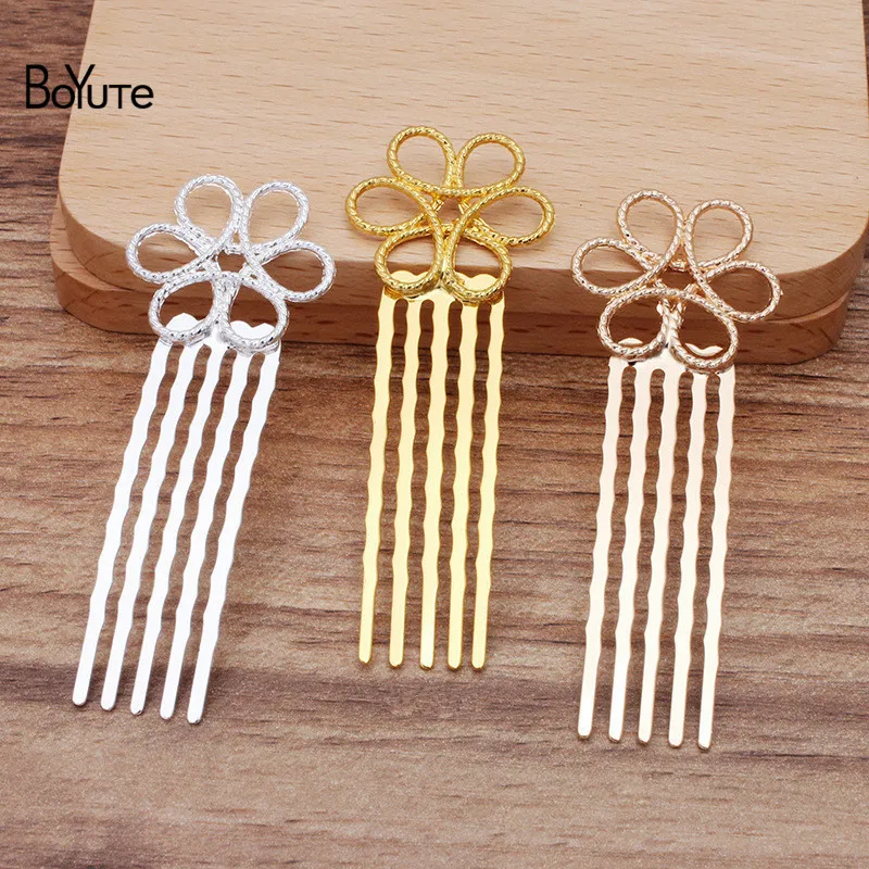 

Оптовая продажа BoYuTe (20 шт./лот) 25 ммм цветок 5 зубцов гребень для волос Тиара винтажные Diy свадебные аксессуары для волос