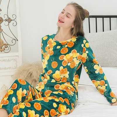 Ночные рубашки женские Kawaii утепленные фланелевые Мультяшные Большие размеры зимние бархатные женские пижамы милые теплые мягкие ночные рубашки шикарные - Цвет: green2