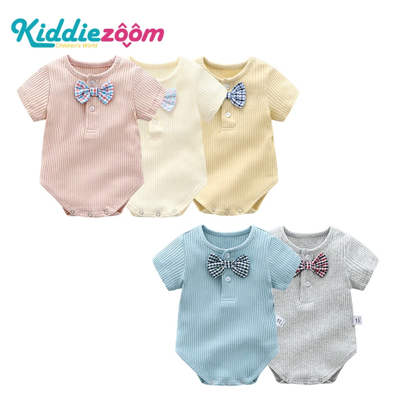 Одежда для новорожденных мальчиков и девочек 0 24 месяцев простой комбинезон с