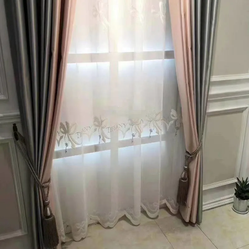 Специальное предложение новые занавески в европейском стиле тюль с бантом и