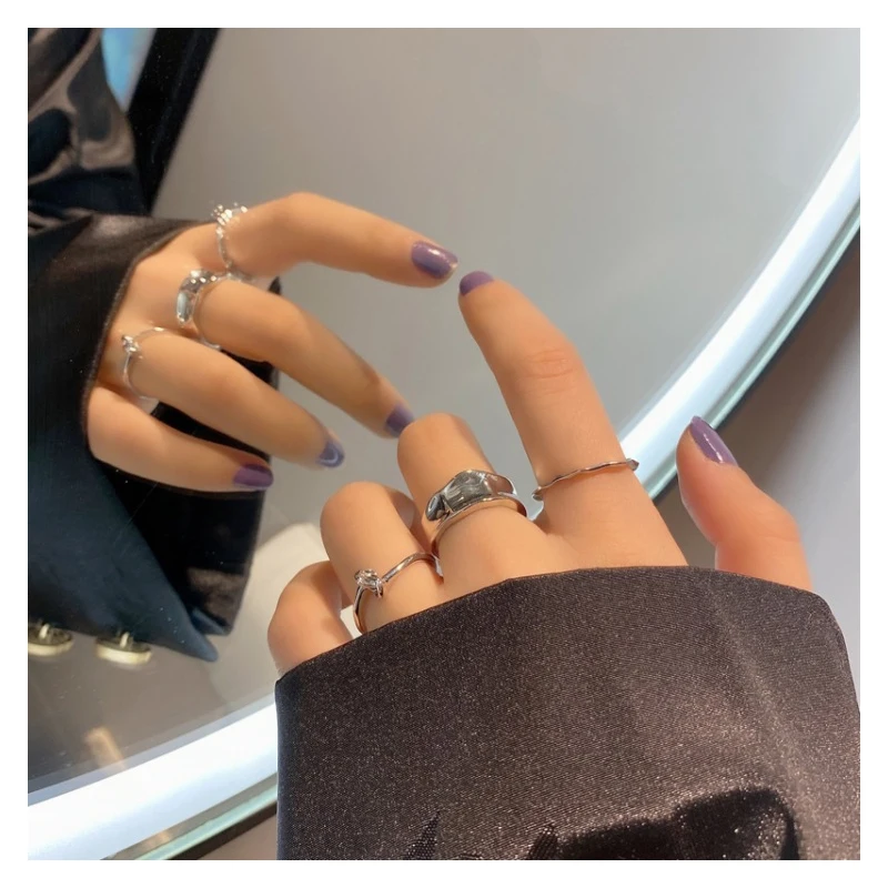 

3pcs/set Knotted Rings Gold Silver Metal Open Rings Charm Irregular Finger Jewelry Women Girl Fashion Accessories For Friends