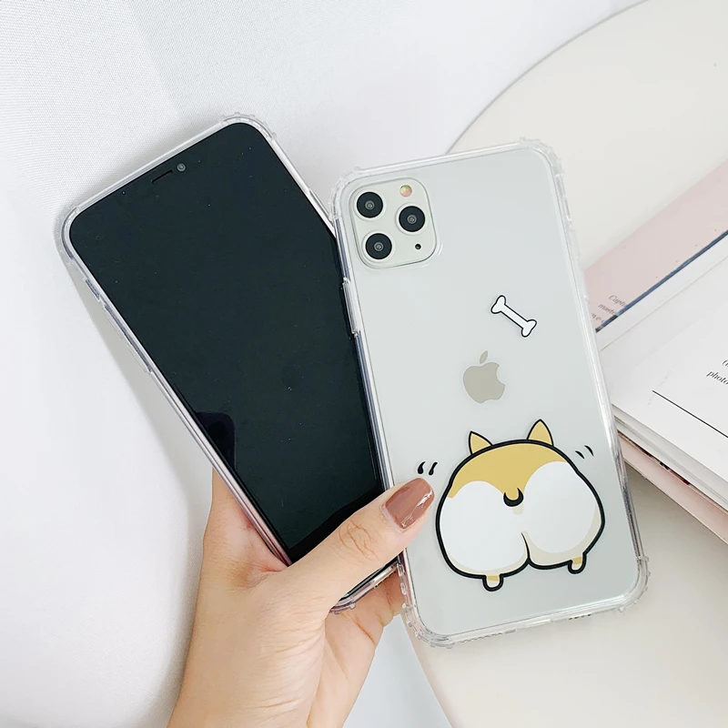 KEXIN Забавный чехол для телефона с собакой корги iPhone 11 Pro XS MAX XR X 7 8 Plus прозрачная