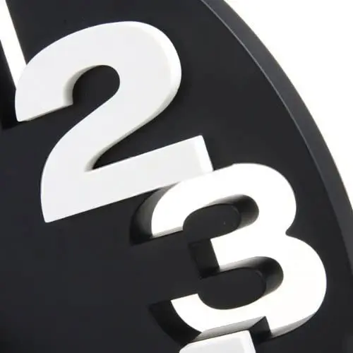 Бесшумные настенные часы 3D для ванной комнаты модель 8808 года офисные (черный и