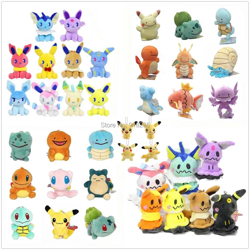 10/лот Ditto Metamon Charmande Squirtle снорлакс Пикачу Eevee Espeon flarion Jolteon Sylveon плюшевый умбреон мягкая игрушка