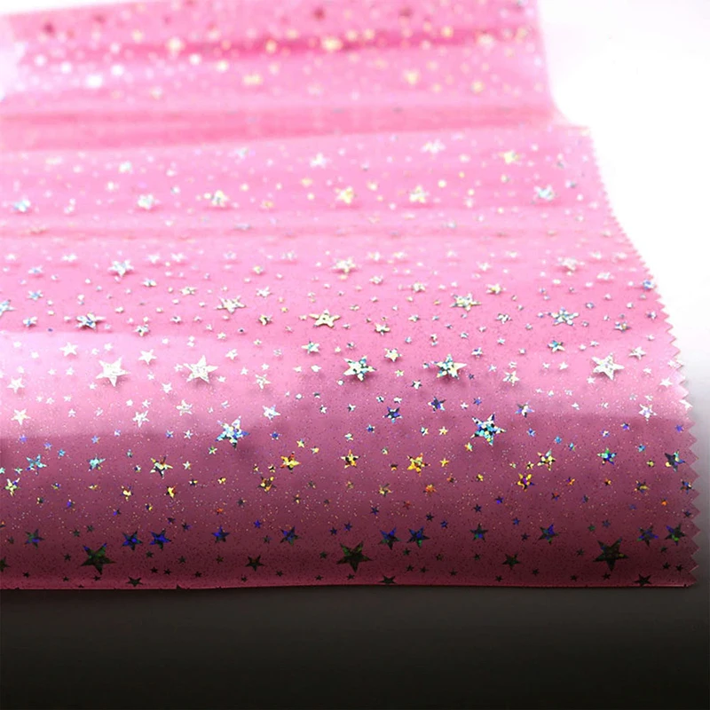 1 шт. 20*30 см Серебряная Звезда блестки конфетный цвет пластиковая пленка Ручная