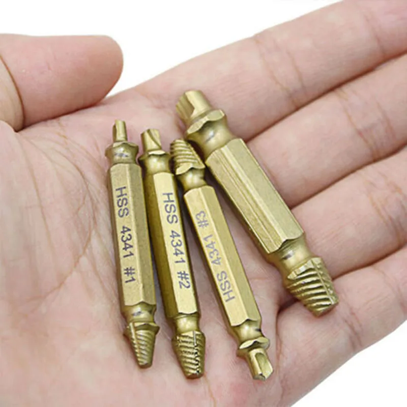 8 шт. Матовые винтовые экстракторы набор сломанной винтовой съёмник HSS4341 серебро