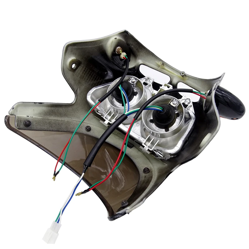 Универсальная фара для Кафе Racer Custom с двойным световым мотором черная