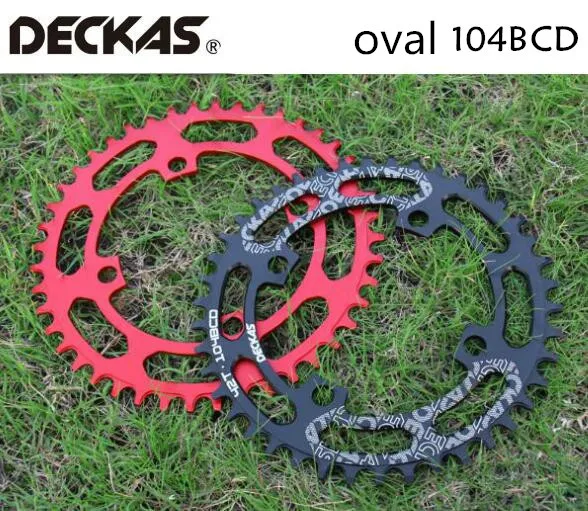 DECKAS круглая овальная 104BCD 40/42/44/46/48/50/52T горный велосипед велосипедная Звездочка