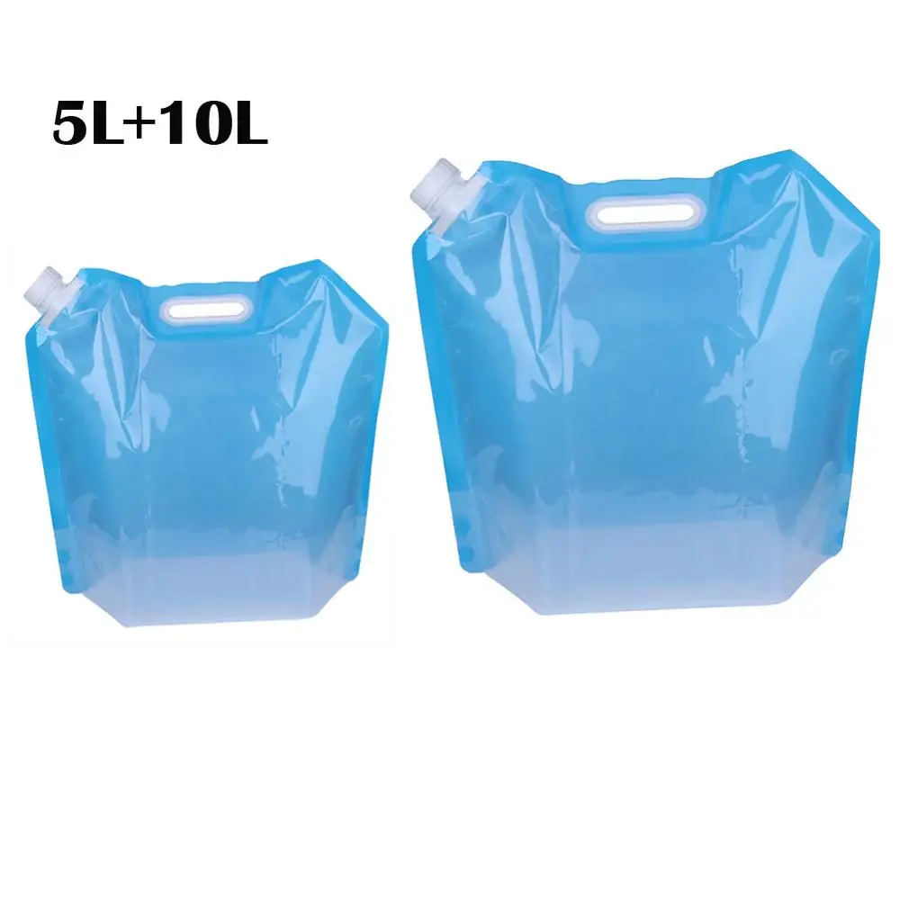 5L 10L Foldable Water Storage Container PVC Portable Outdoor Camping Water Carrier Bags Environmentally Friendly Foldable Reusable - Цвет: 5L 10L
