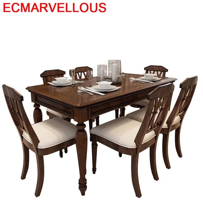 Eettafel Redonda Esstisch Yemek Masasi Escrivaninha Tavolo Dinning Juego De Set Ретро деревянный комедор Меса стол бюро обеденный стол