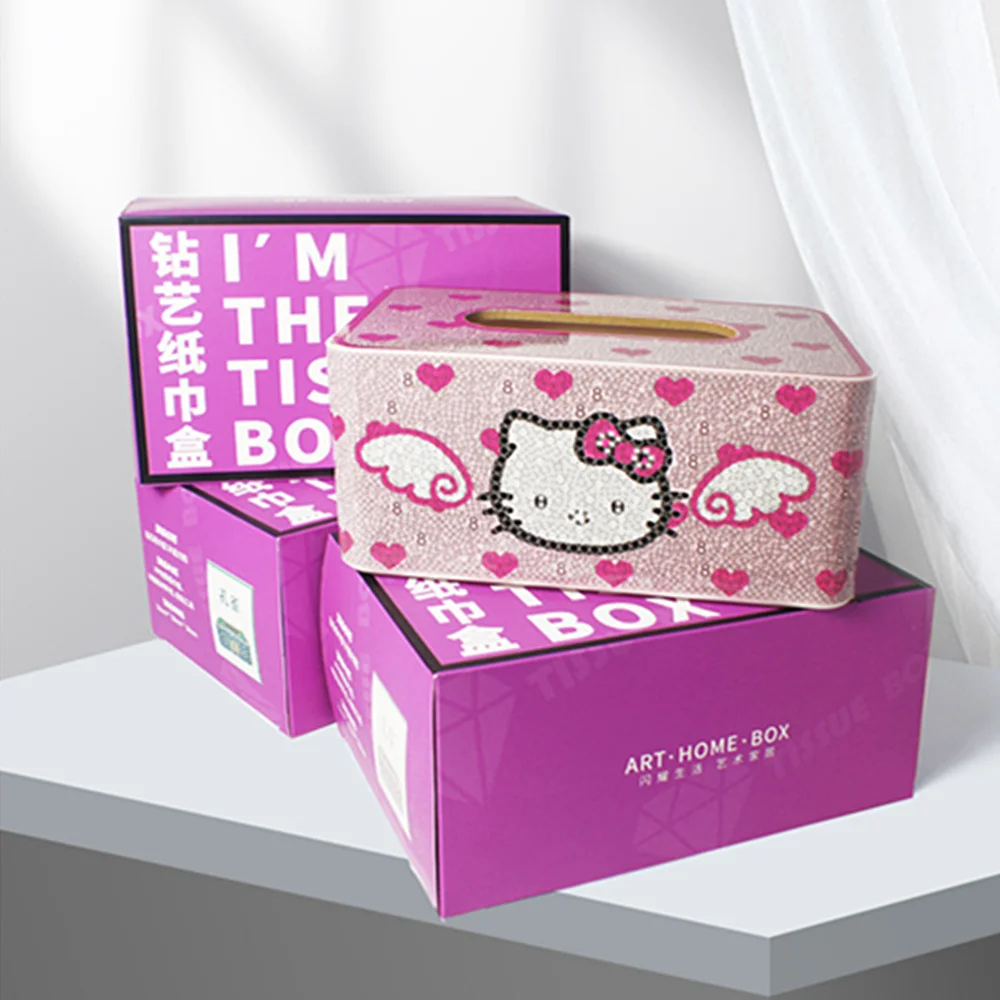 

Special Shape Diamond Paiting 5D DIY Tissue Box Puzzle Storage Box Cartoon Peacock Animation Diamond Cross Stitch Gift
