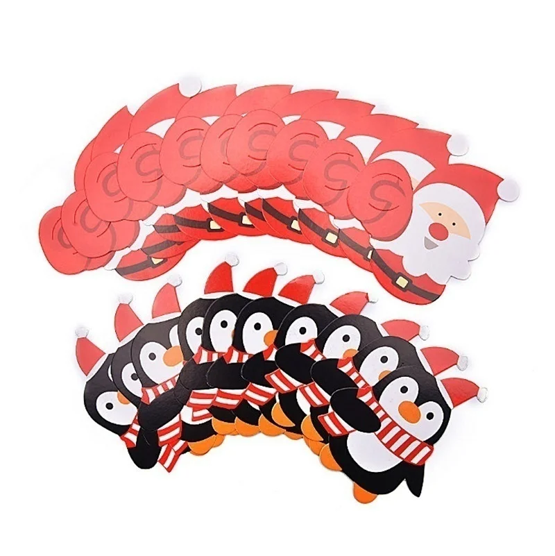 Милый Подарочный пакет 50 шт./лот декоративные открытки милый пингвин и Санта