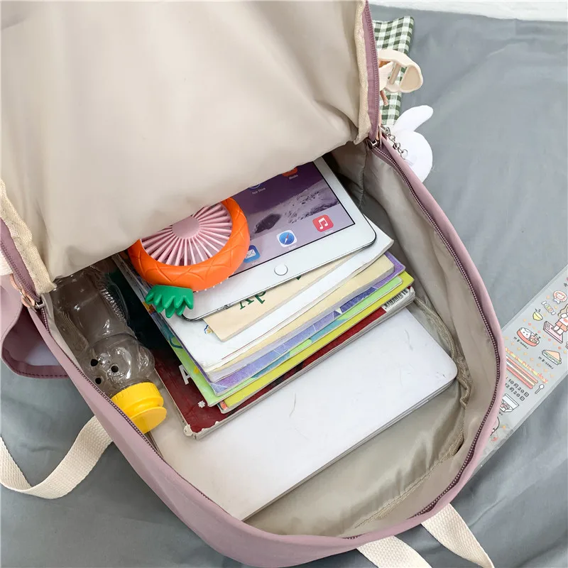 

JOYPESSIE Fashion Kawaii Women Backpack Waterproof Nylon Femal Rucksack Cute Student Bookbag for Girls School Bag Travel Mochila