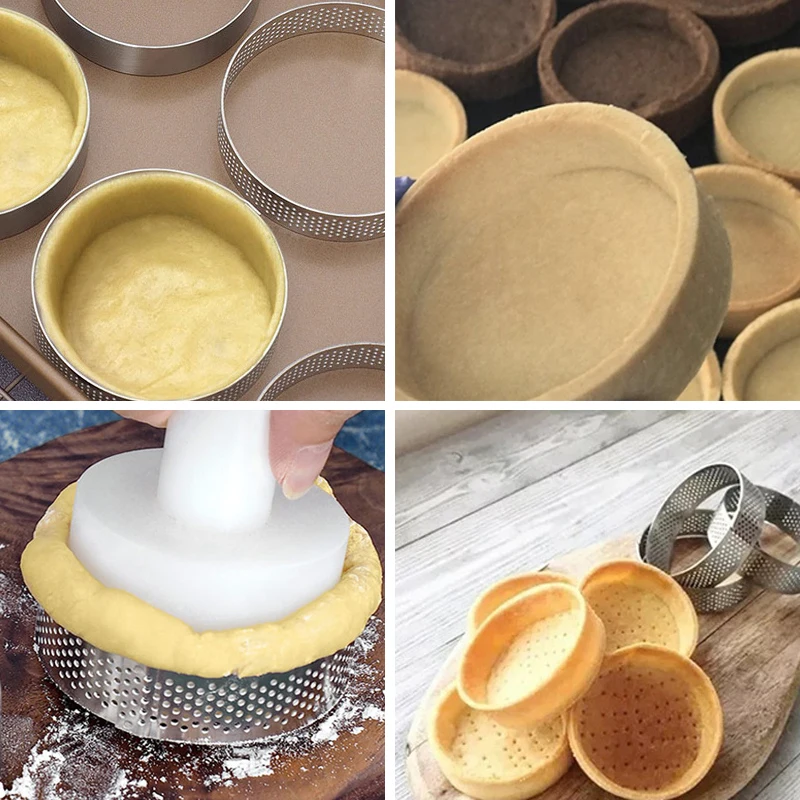 60/80 мм Мини Tart кольцо из нержавеющей стали клетчатая форма маленький круглый