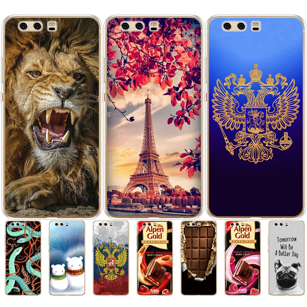Силиконовый чехол для huawei P10 LITE Plus 2017 Бампер Мягкий ТПУ задняя крышка телефона 360