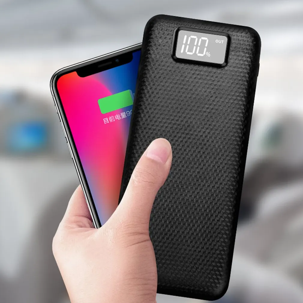 

MY8 Power Bank Shell LCD Digital Display Dual USB Output Power Bank Charger Case DIY Kits Module 8pcs 18650 Battery Holder 5V 2A