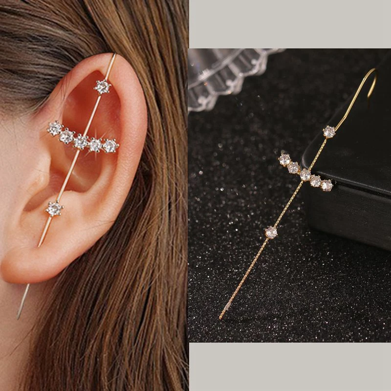 DAXI Вокруг ушей серьги перфорация сережки Повесить на уши гвоздики simplee 2020 женские