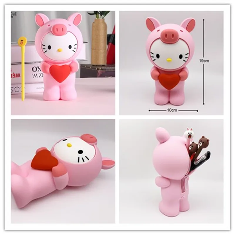Силиконовые Большие Kawaii пеналы для карандашей многофункциональная косметичка канцелярские ручки сумки для хранения пенал школьные принадлежности для студентов