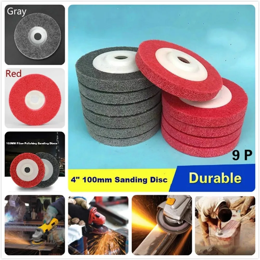 

2pcs 100mm/3.94inch Nylon Fiber Polishing Wheel Grinding Disc For Angle Grinder Nylon Round Sanding Disc Free Shipping