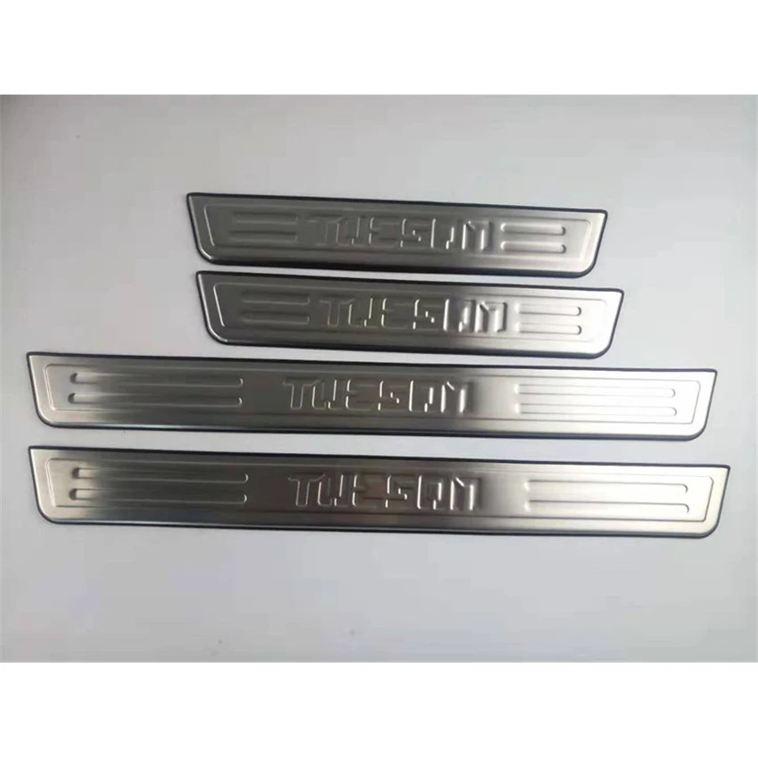 4 шт./лот для 2006 2014 Hyundai TUCSON Накладка на порог из нержавеющей стали автомобильные
