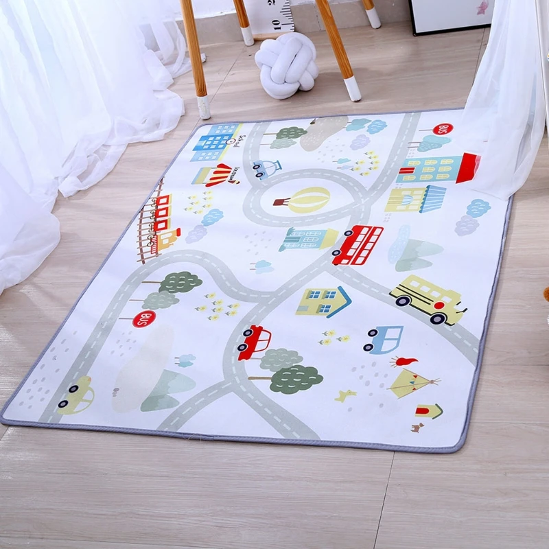 

Car City Scene Traffic Highway Map Kids Baby Play Game Mat Educational Toys Children Infants Crawling Blanket 100x80cm