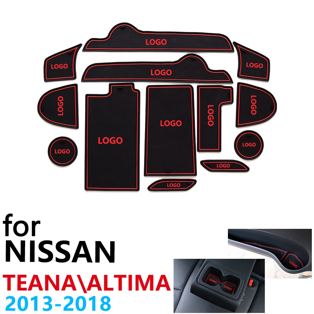 Противоскользящий резиновый коврик для подстаканника Nissan Teana Altima L33 2013 ~ 2018 2014 2015