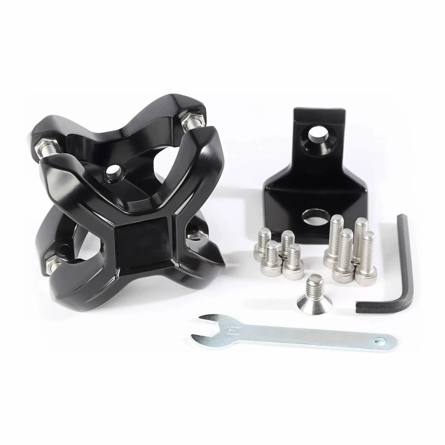 

Black X-Clamp for 1.25-2" Tube Bumper Roll Bar and Cage Accessory Mount 2-Piece Kit