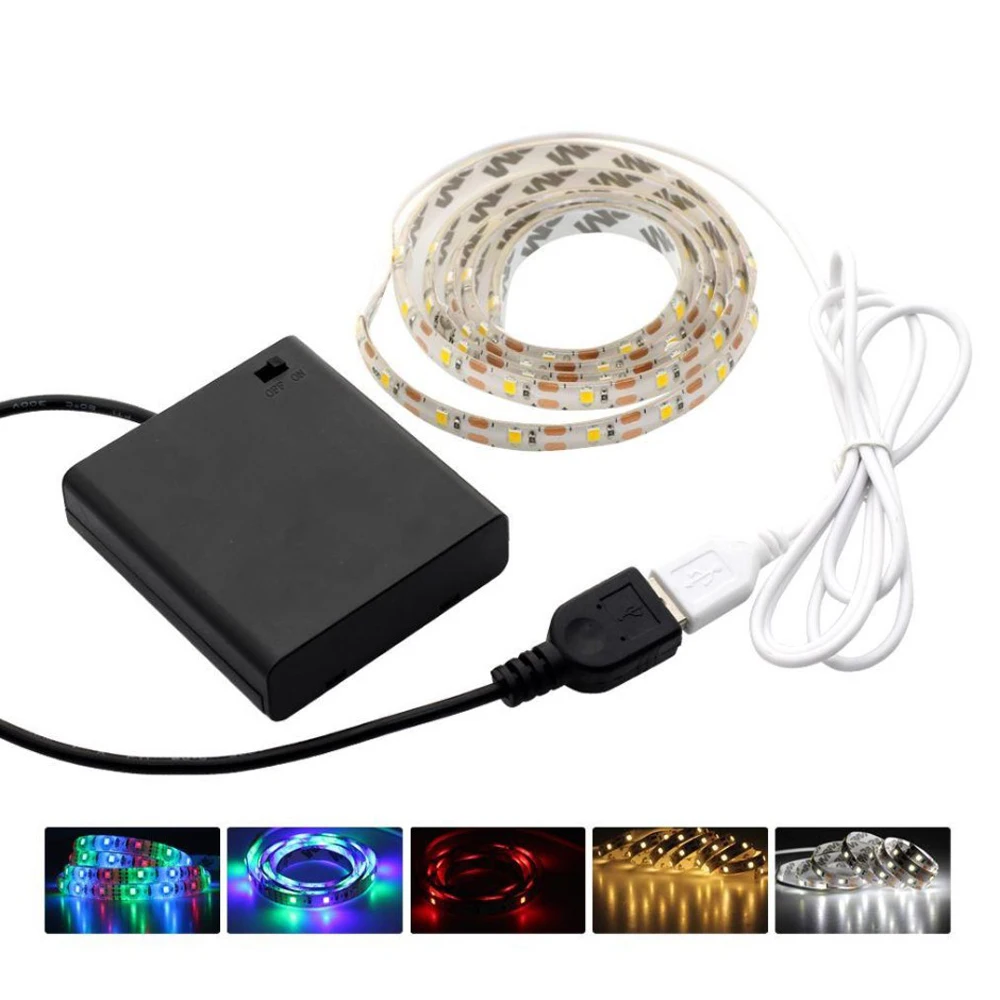 Питание переключатель ON/OFF Батарея коробка для RGB светодиодные ленты светильник 5V