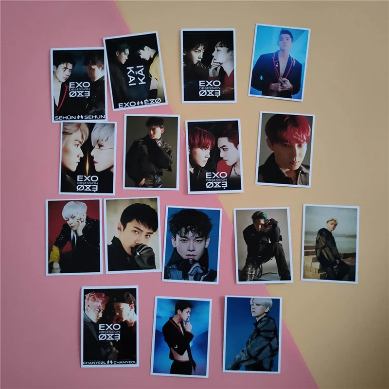 Kpop EXO X CHANYEOL KAI CHEN BAEKHYUN SEHUN SUHO новый альбом одержимость вокруг маленькой карты ЛОМО