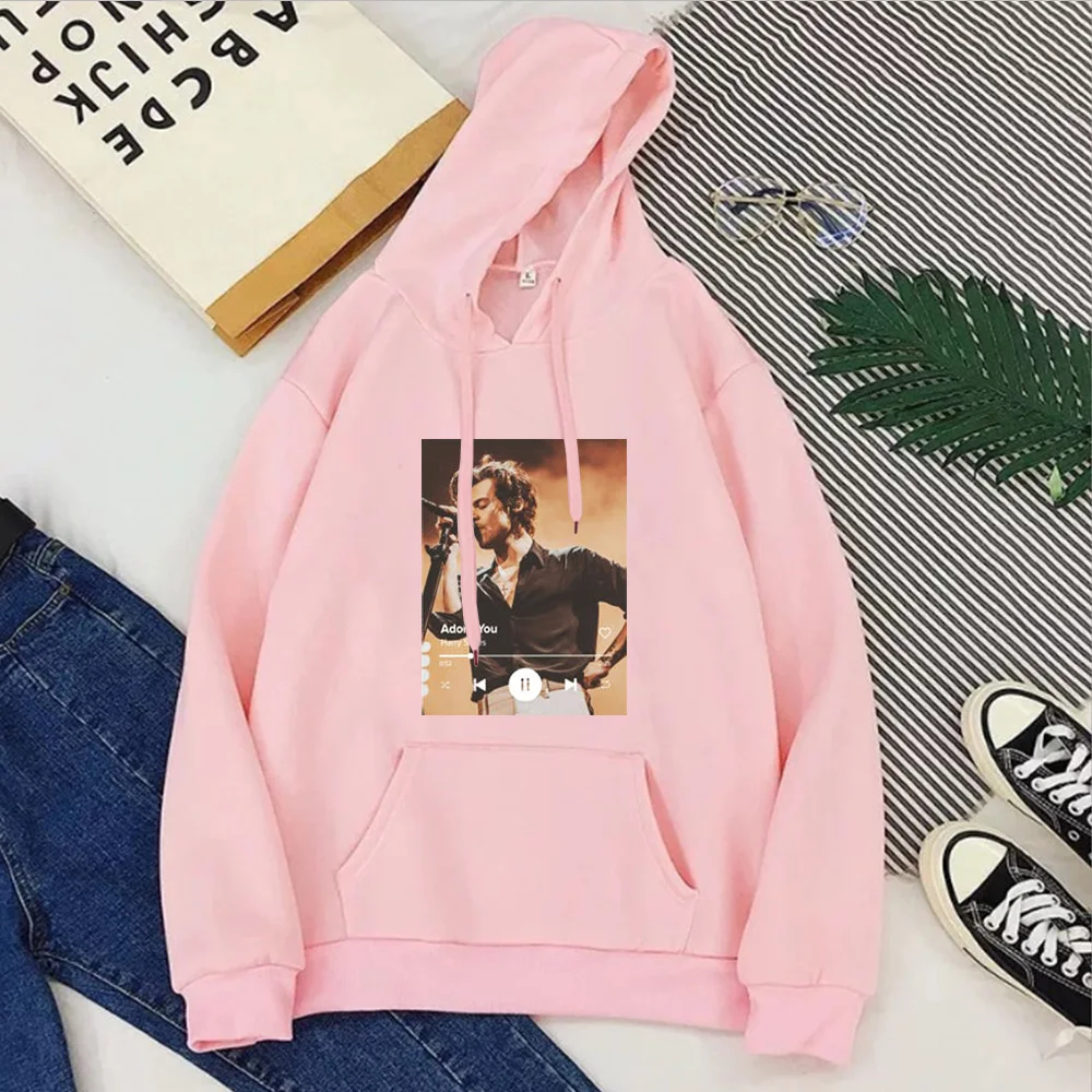 

Vintage Adore You Sweatshirt Women Vintage Womens Clothing Fine Line Korean Hoodie 2021 Girls Pink Clothing Kawaii