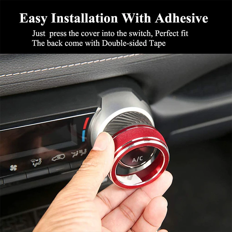 2x для Toyota RAV4 Rav 4 XA50 2019 2020 2021 Алюминиевый сплав AC Кнопка кондиционера кнопка кольцо